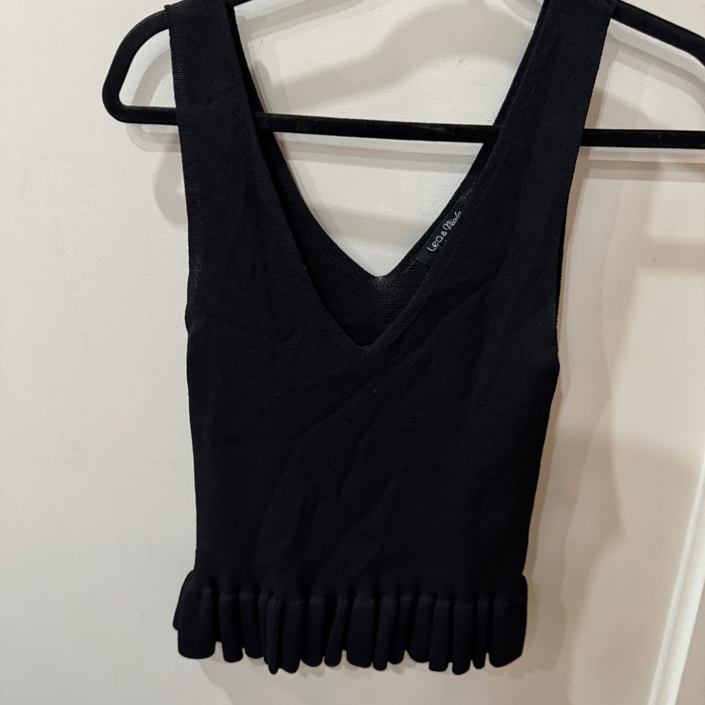 Lea & Viola Stretchy Peplum Top Size XS